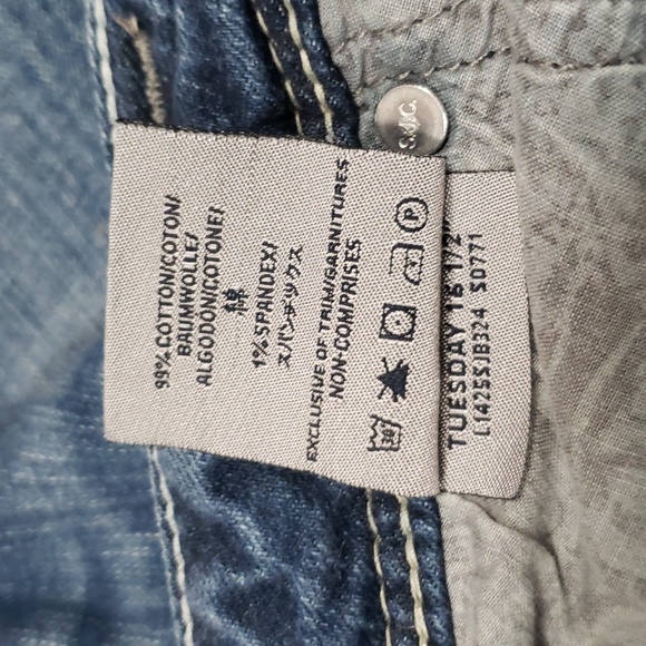 (W28/35L) Silver Jeans Co. Tuesday 16 ½" Designed in Canada Slim Denim Classic - Picture 5 of 11